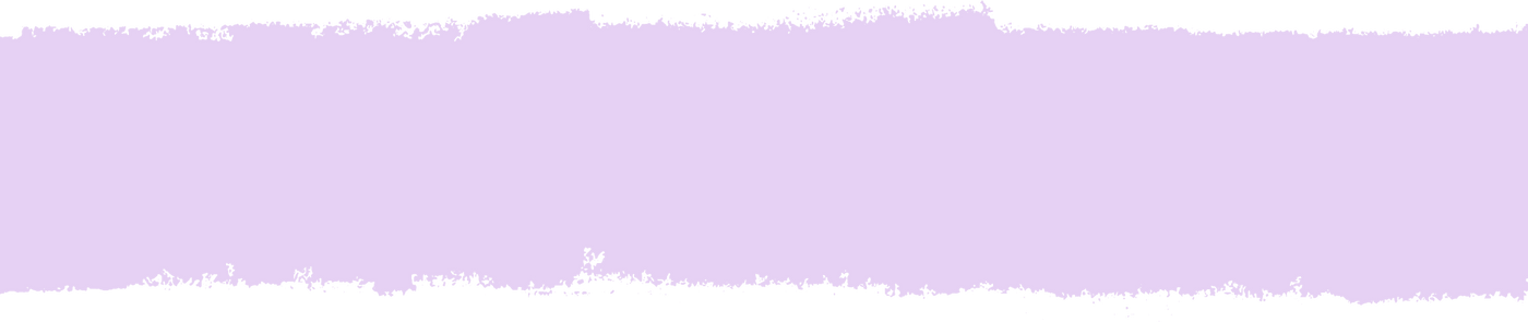 Horizontal lavender banner with irregular torn edges and a transparent background, designed as a decorative overlay.