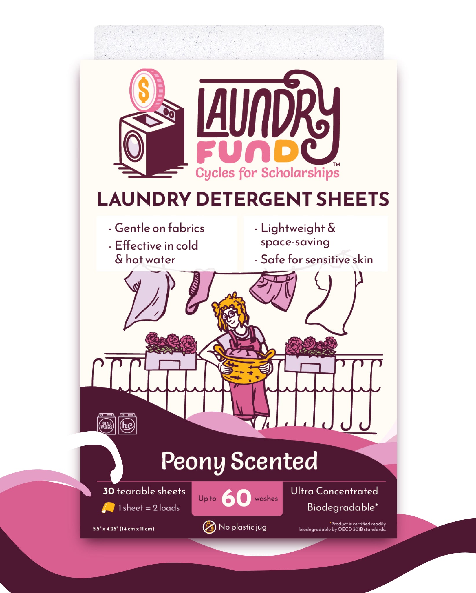 3X Enzymes, SLS-Free Laundry Detergent Sheets